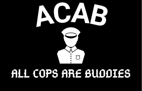 ACAB – All Cops Are Buddies Aufkleber in auffälligem Stil – robuster, wetterfester Vinyl-Aufkleber, der mit Wortwitz und kreativem Design überzeugt.