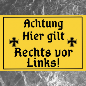 Rechts vor Links Aufkleber mit prägnanter Botschaft – wetterfester Vinyl-Aufkleber für ein starkes Statement gegen linke Politik und Ideologien.
