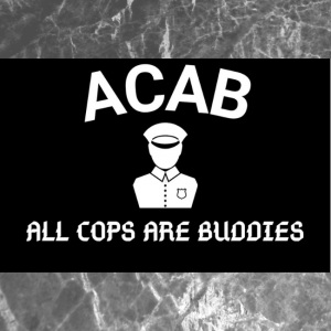 ACAB – All Cops Are Buddies“-Aufkleber mit originellem Design – wetterfester Vinyl-Aufkleber, der Humor und Support für die Polizei vereint.