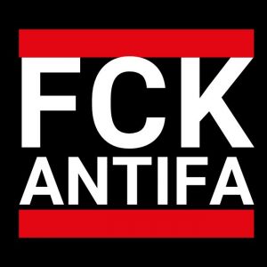 FCK Antifa Aufkleber und damit ein Anti Antifa Aufkleber.