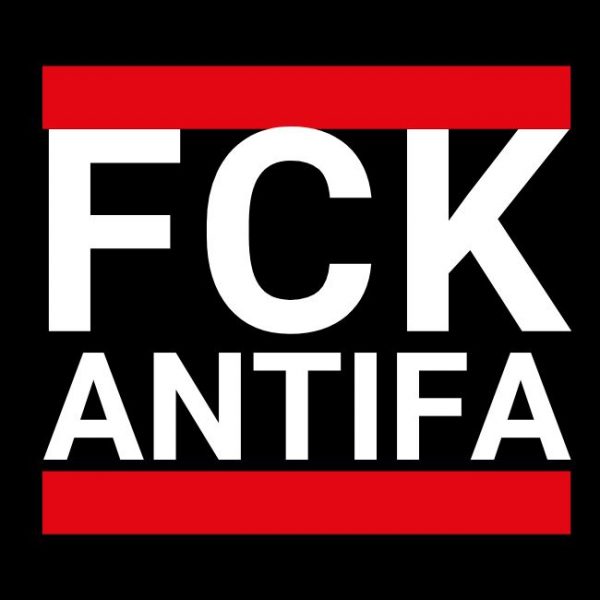 FCK Antifa Aufkleber und damit ein Anti Antifa Aufkleber.
