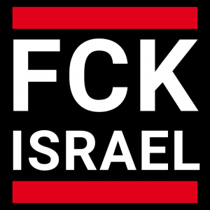 FCK Israel Aufkleber – Wetterfester Vinyl-Aufkleber, 5,5 cm, Politisches Statement