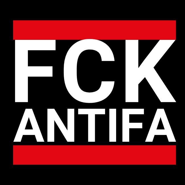 fck antifa aufkleber gegen linksextremismus in rot schwarz weiß – klassischer rechte aufkleber zum kaufen für protest aktionen